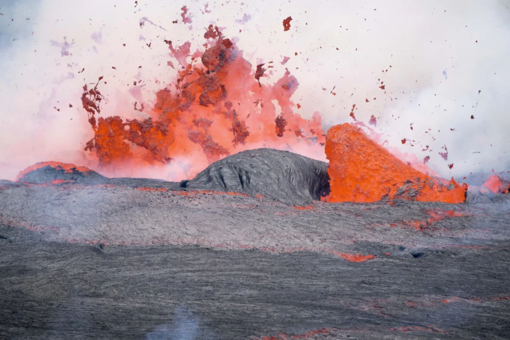 Lava lake inside the Nyiragongo crater