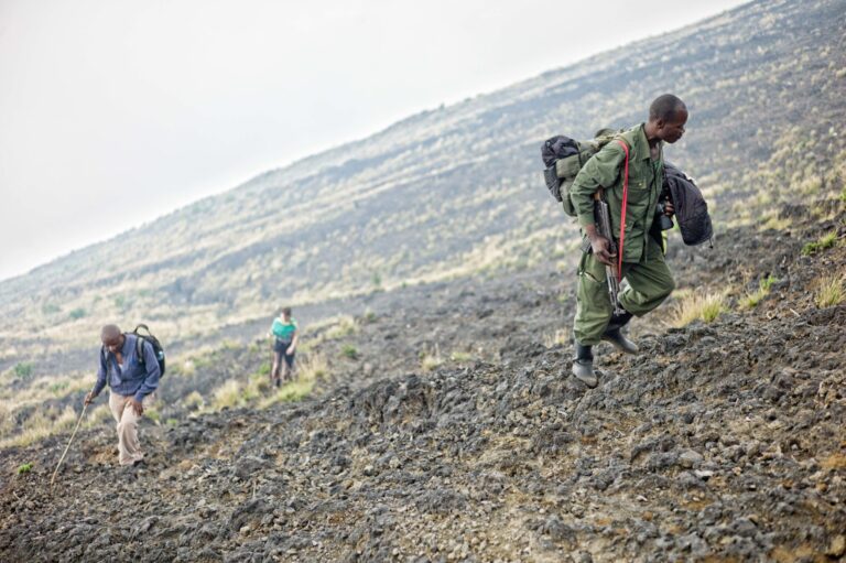Nyiragongo Summit Shelters, Nyiragongo crater rim