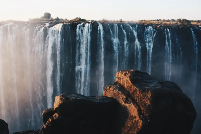 Victoria Falls pouring into the gorge