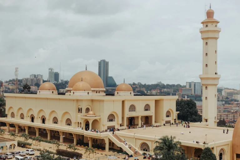 Aerial view of the Uganda National Mosque, Kampala